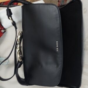 Ted Baker Cheriah Chain Detail Black Leather Shoulder Bag